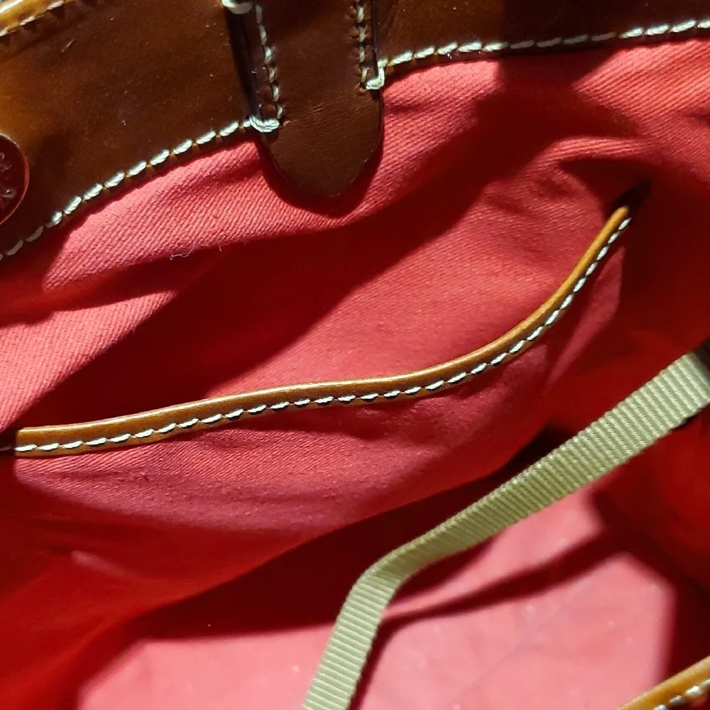 Dooney & Bourke Textured Cream and Brown Tote